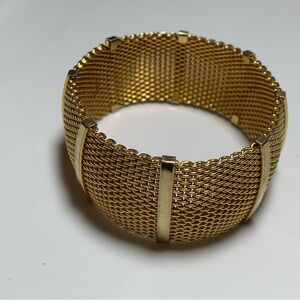 Vintage Mid Century Gold Mesh Bracelet - Elegant Women’s Jewelry